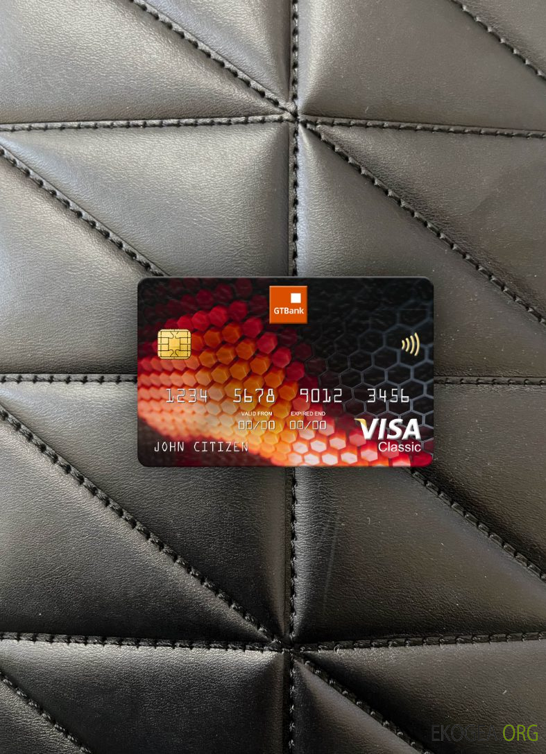 Nigeria GTBank visa carte classique photolook recto